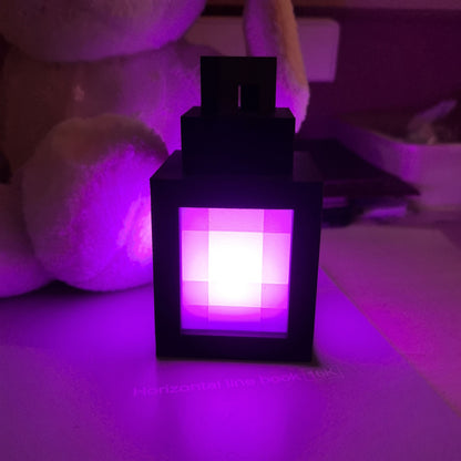 Rechargeable Minecraft Night Light Portable Bedside Lamp