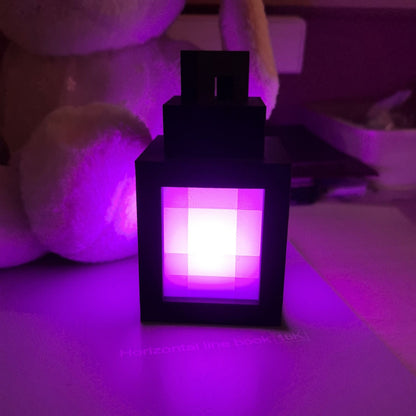 Rechargeable Minecraft Night Light Portable Bedside Lamp