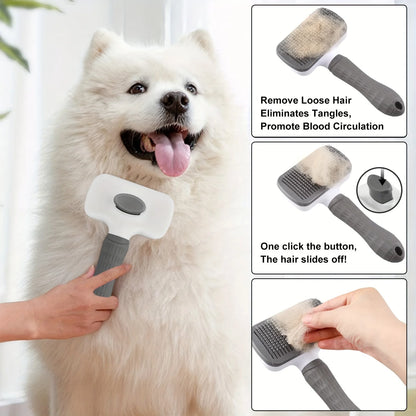 Self-cleaning Pet Hair Remove Comb