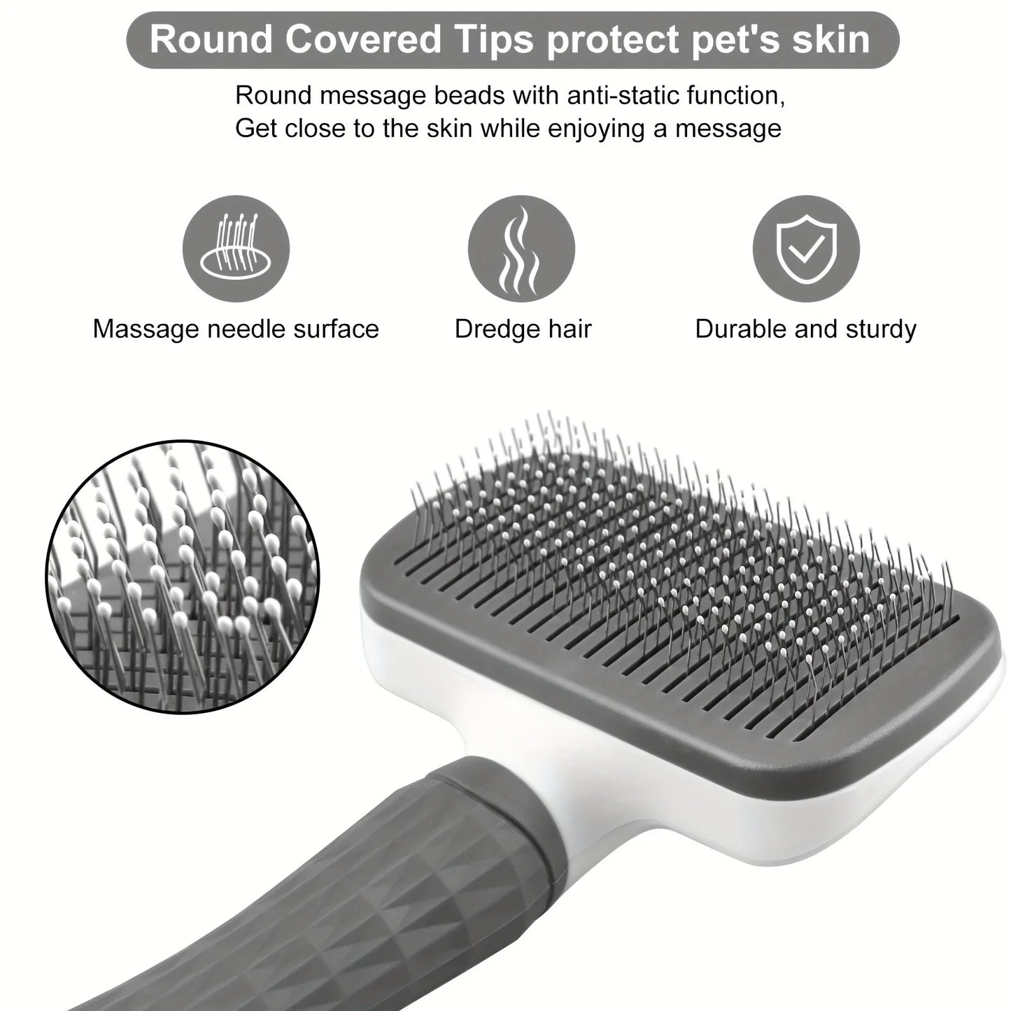 Self-cleaning Pet Hair Remove Comb