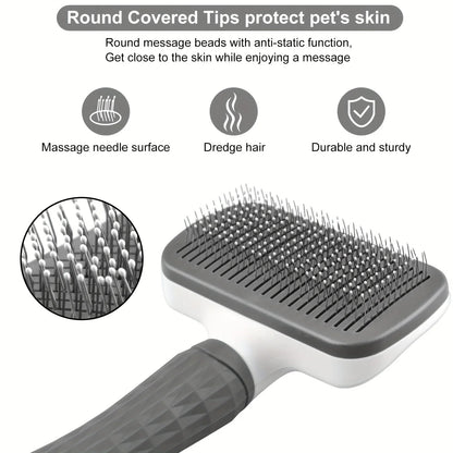 Self-cleaning Pet Hair Remove Comb