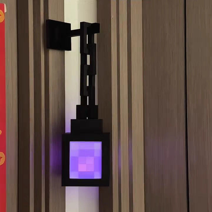 Rechargeable Minecraft Night Light Portable Bedside Lamp